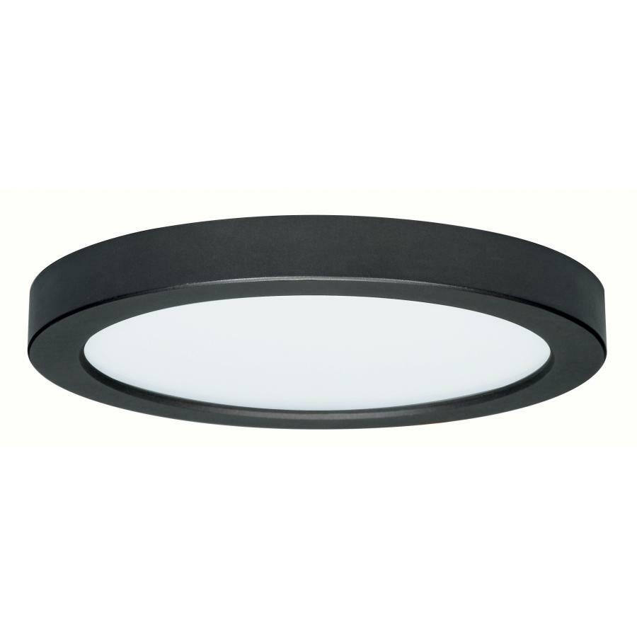 25 Watt 13 In. Flush Mount LED Fixture - 3000K- Round Shape - Black Finish - 120 Volts