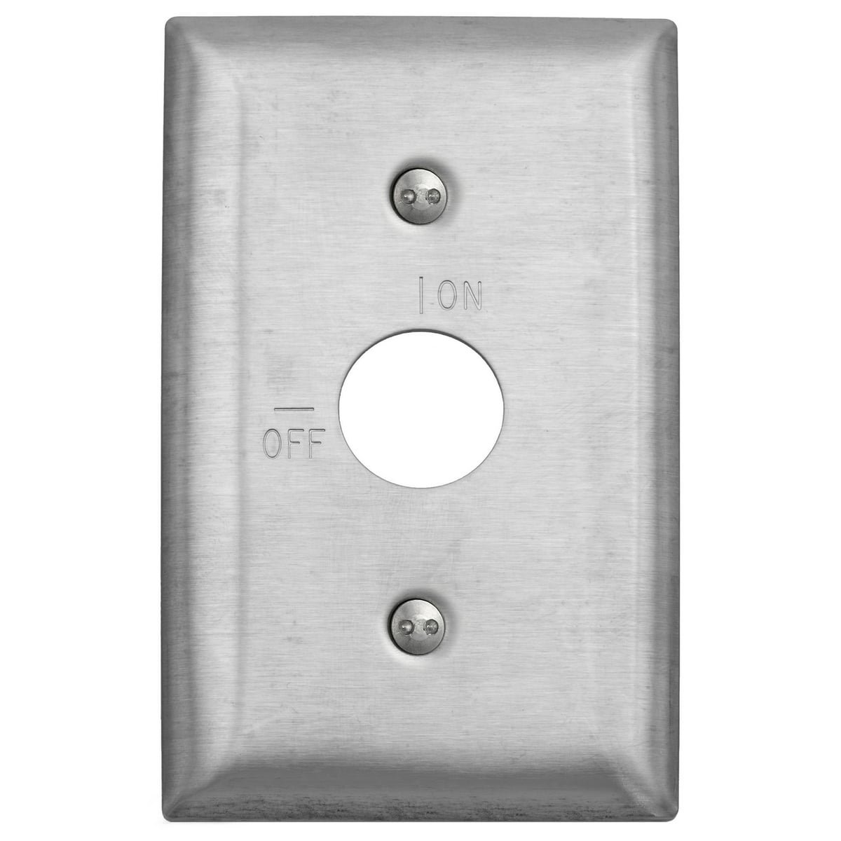 Wallplates and Boxes, Metallic Plates, 1- Gang, 1) Security Opening, Standard Size, Stainless Steel