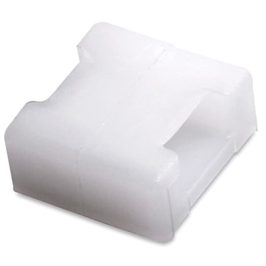 Low-Profile Mounting Plate, Natural Nylon 6.6 for Temperatures up to 85 Degrees Celsius (185 F), Length of 11.1mm (0.437 Inches), Width of 11.1mm (0.437 Inches), Height of 4.75mm (0.187 Inches), Epoxy Glue Mounting Method