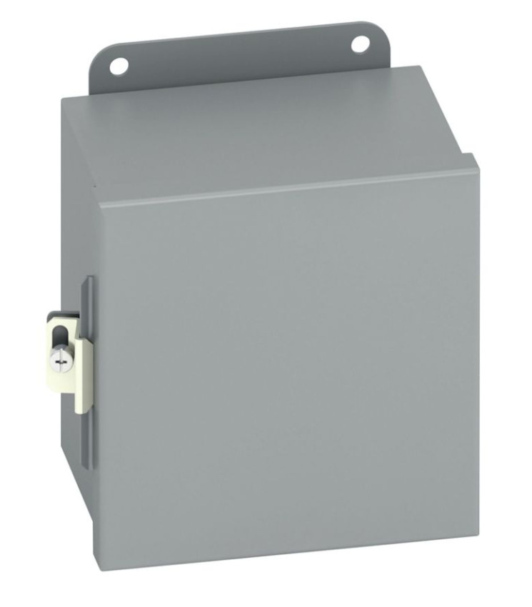 1086-12CHC Premier 1-Door JIC Panel Enclosure, 8 in W x 6 in D x 10 in H, NEMA 12/IP65 NEMA Rating, Carbon Steel