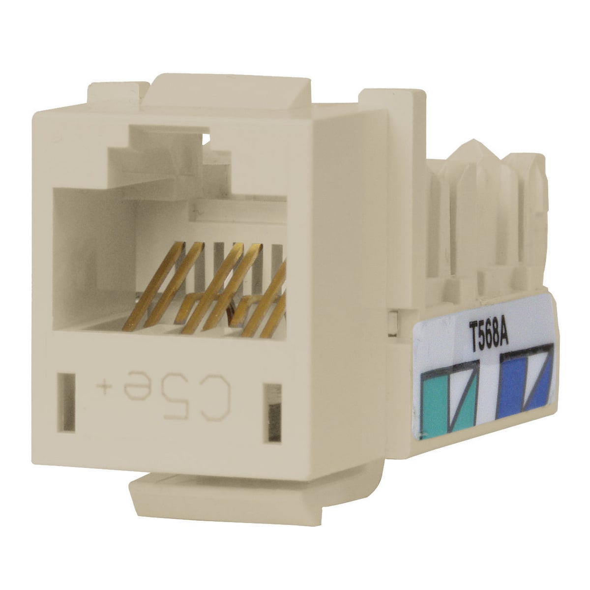 Telephone/Data, Jack, XCELERATOR, Cat 5e, Light Almond
