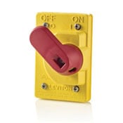 IP66, NEMA 4 and 4X, For All 15A-40A Toggle Switches including Manual Motor Starters, Wetguard Watertight Toggle Switch Cover, Yellow