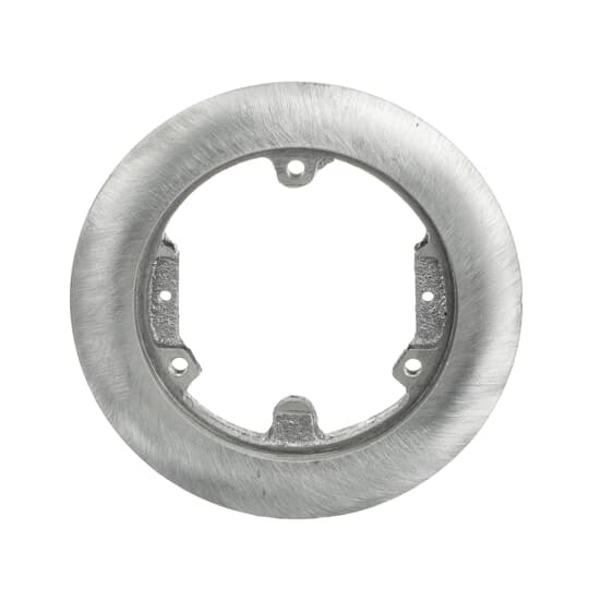 One-Piece Carpet Plate for Flush Service Floor Boxes, 5-11/16 Inch Diameter, Aluminum