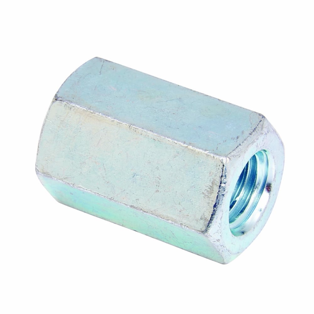 Eaton B-Line series rod coupling, 1.25" H x 1.12" D, Steel, 1350 Lbs load cap, 3/8"-16 thread/rod size