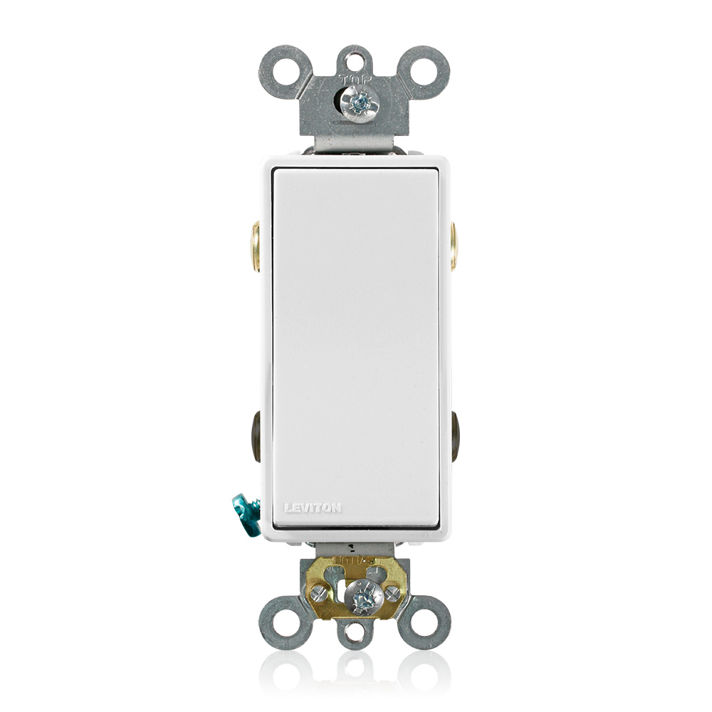20-Amp 120/277-Volt Decora Plus Rocker 4-Way AC Quiet Switch, White