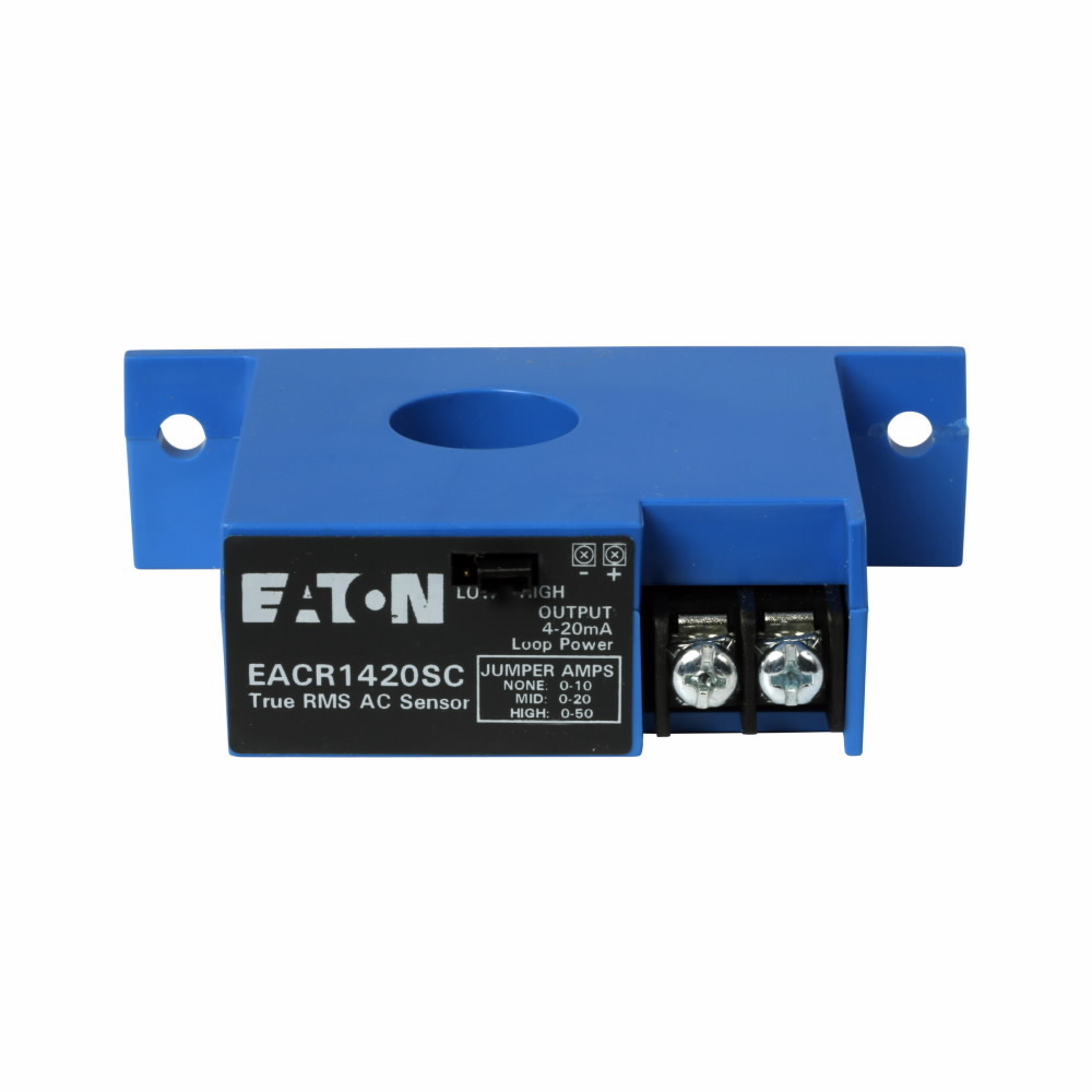 Eaton Series Current Transducer, Current Sensor, UL94 V0 Flammability Rated Plastic enclosure, Measure up to 50A max AC, Screw Terminals, 24Vdc Current Loop input, 1% FS accuracy