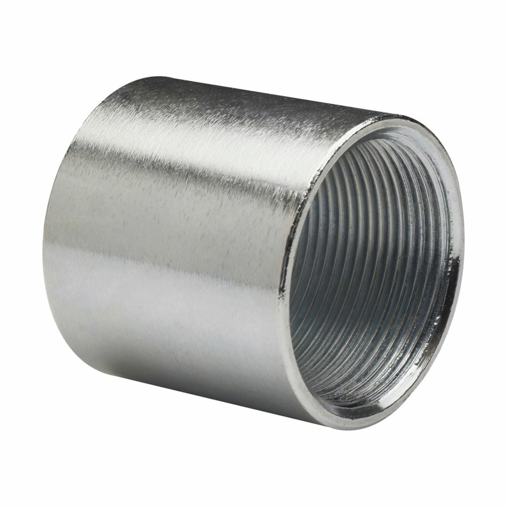 Eaton Crouse-Hinds series rigid conduit coupling, Rigid/IMC, Steel, 1/2"