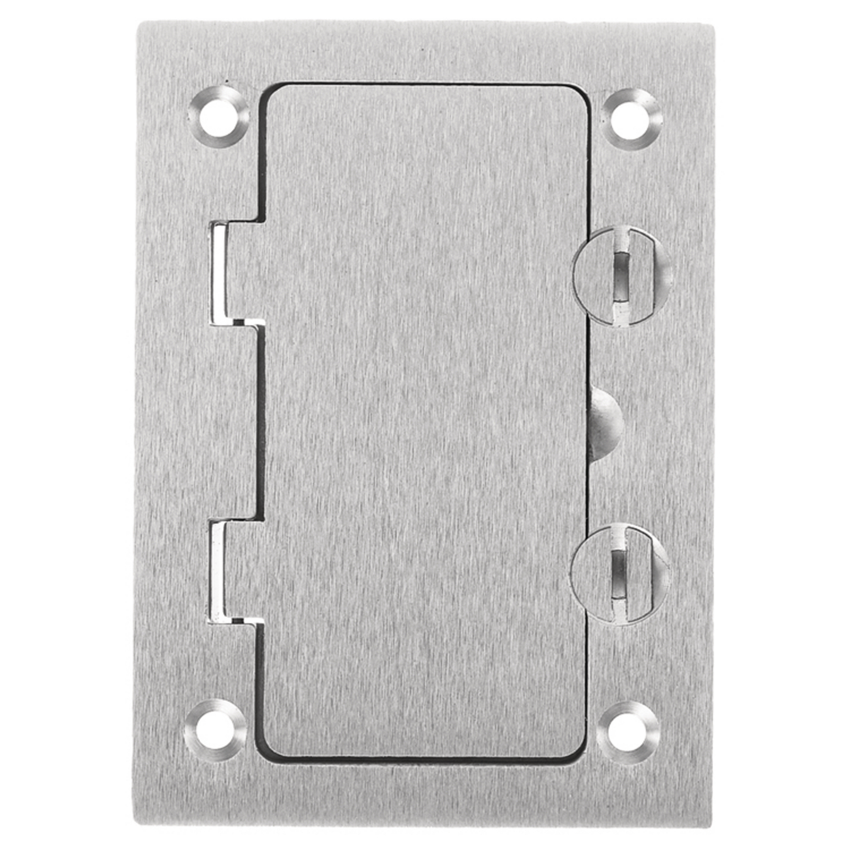 Hubbell Wiring Device Kellems, Floor and Wall Boxes, Flush ConcreteFloor Box Series, Cover, Rectangular, GFCI, Aluminum