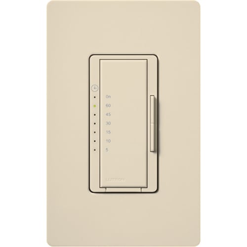 Maestro Countdown Timer, Multi-location/single-pole, neutral required, 120V/600W/VA (5A) in eggshell
