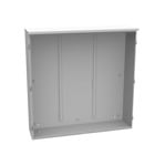 48x12x48 Hinge Cover Type 3R Steel No Knockouts ANSI 61 Gray Double Doors Padlocking 3PT Handle Back Panel Weld Studs Drip Shield No Center Post
