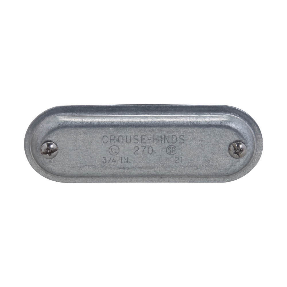Eaton Crouse-Hinds series Condulet Form 7 wedge nut cover, Sheet steel, 2"