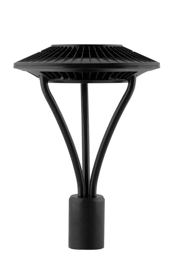 Area Lights 6498 Lumens Aled Type V 52W 3000K 0-10V Dimming Pole Mount Black