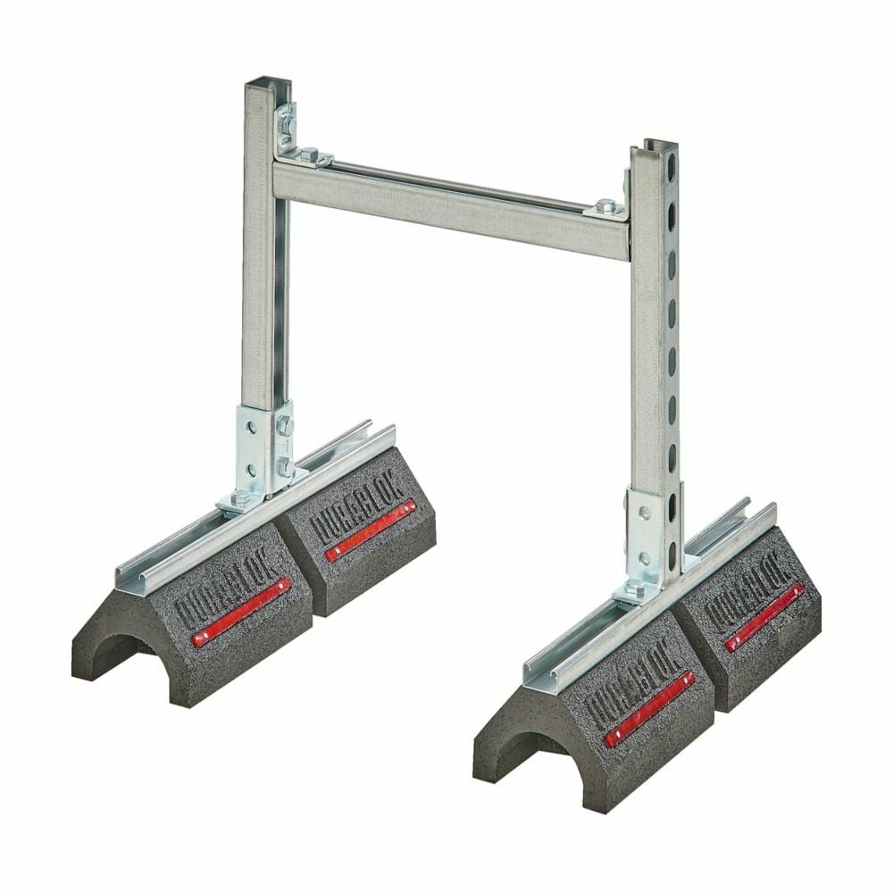 Eaton B-Line series Dura-Blok support base with B22SH, 10.56" H x 20.75" L x 19.5" W, Cast iron, 1000 Lbs load cap, Electro-plated