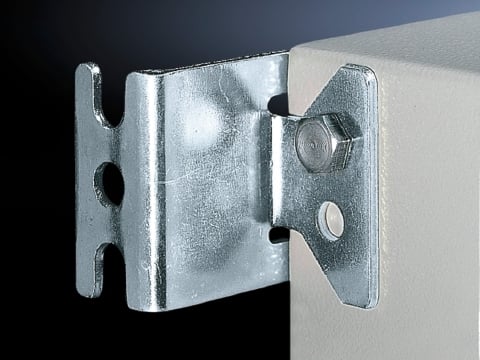 2508010 Wall Mounting Bracket, For Use With KL, EB, BG, AE, CM and IT Series Enclosures, 0.39 in Wall Distance, Sheet Steel, Aluminum