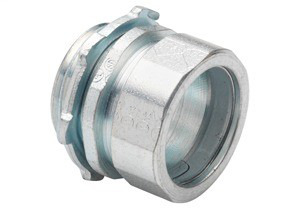 Connector, compression, steel, 3/4"