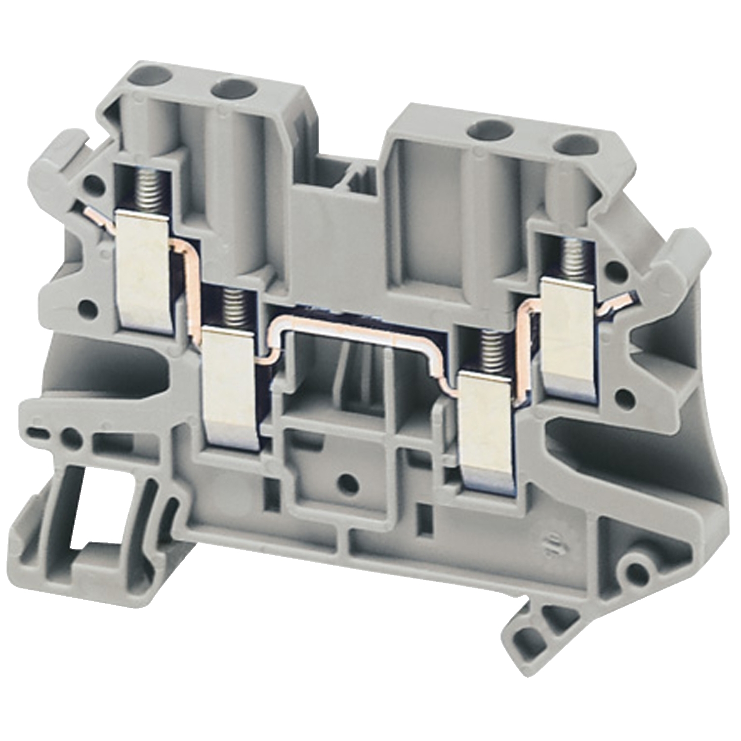 Terminal block, Linergy TR, grey, 2.5mm2, passthrough, 4 points, set of 10