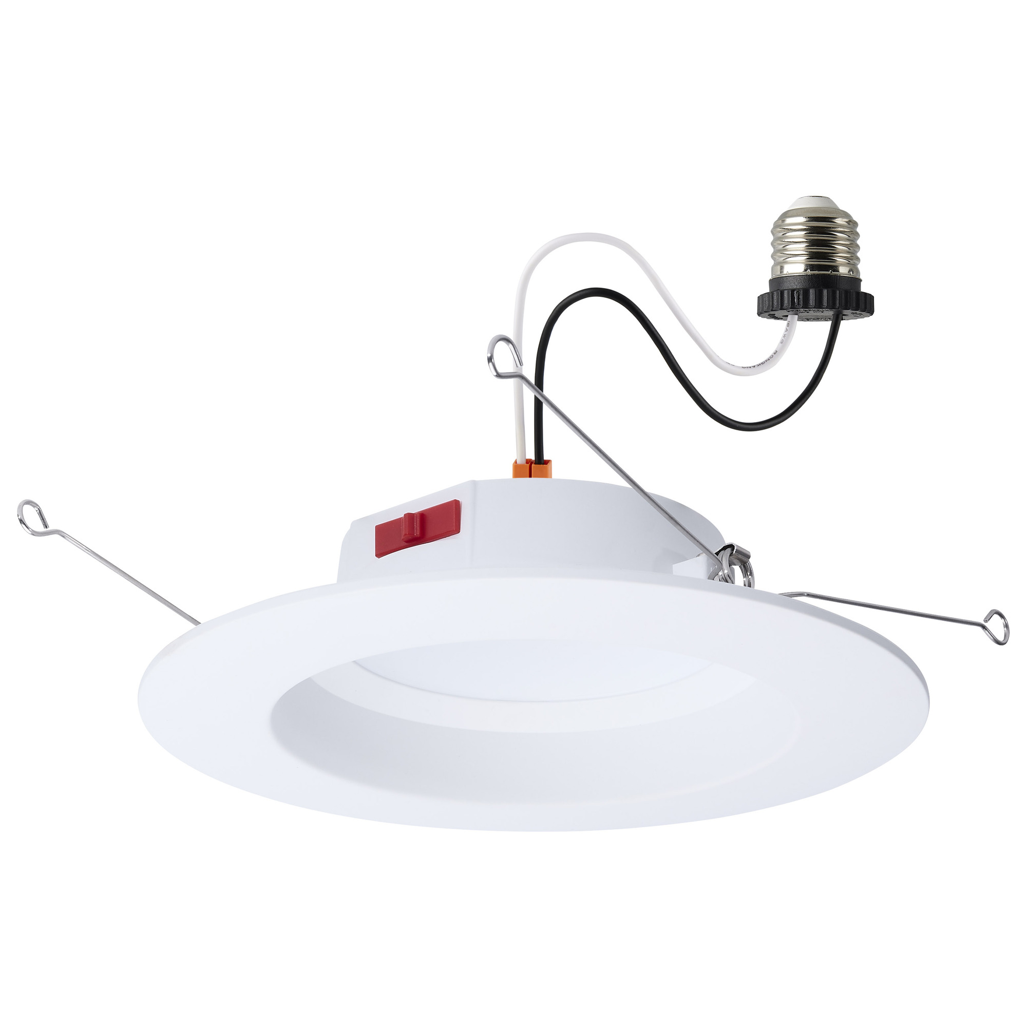 8 Watt LED Downlight Retrofit - 5-6 Inch - CCT Selectable - Round - White Finish