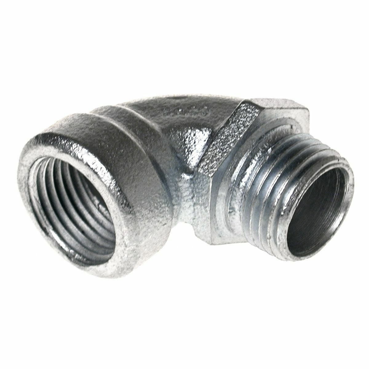 90 Degrees Short Elbow, Uninsulated Malleable Iron, 1/2 In. Trade Size