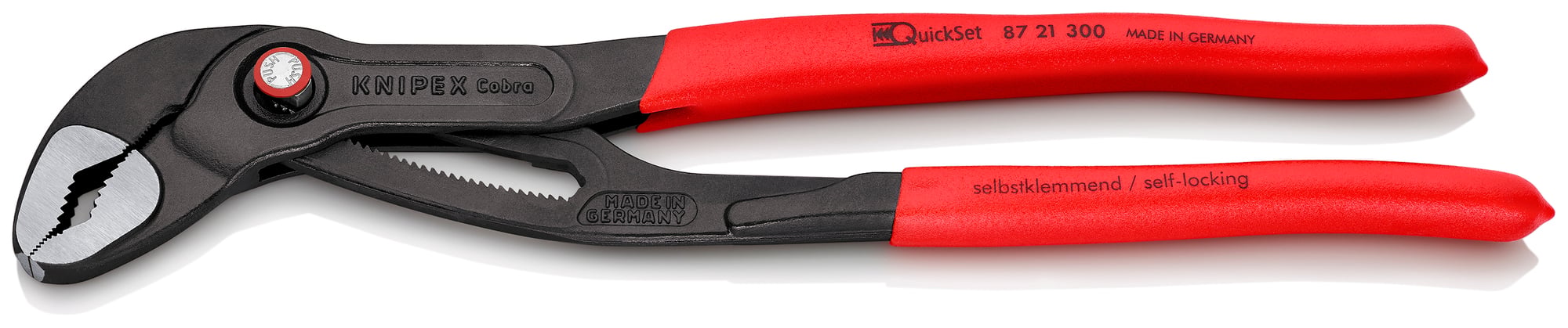 Cobra QuickSet Water Pump Pliers, 12 in., Non-Slip Plastic