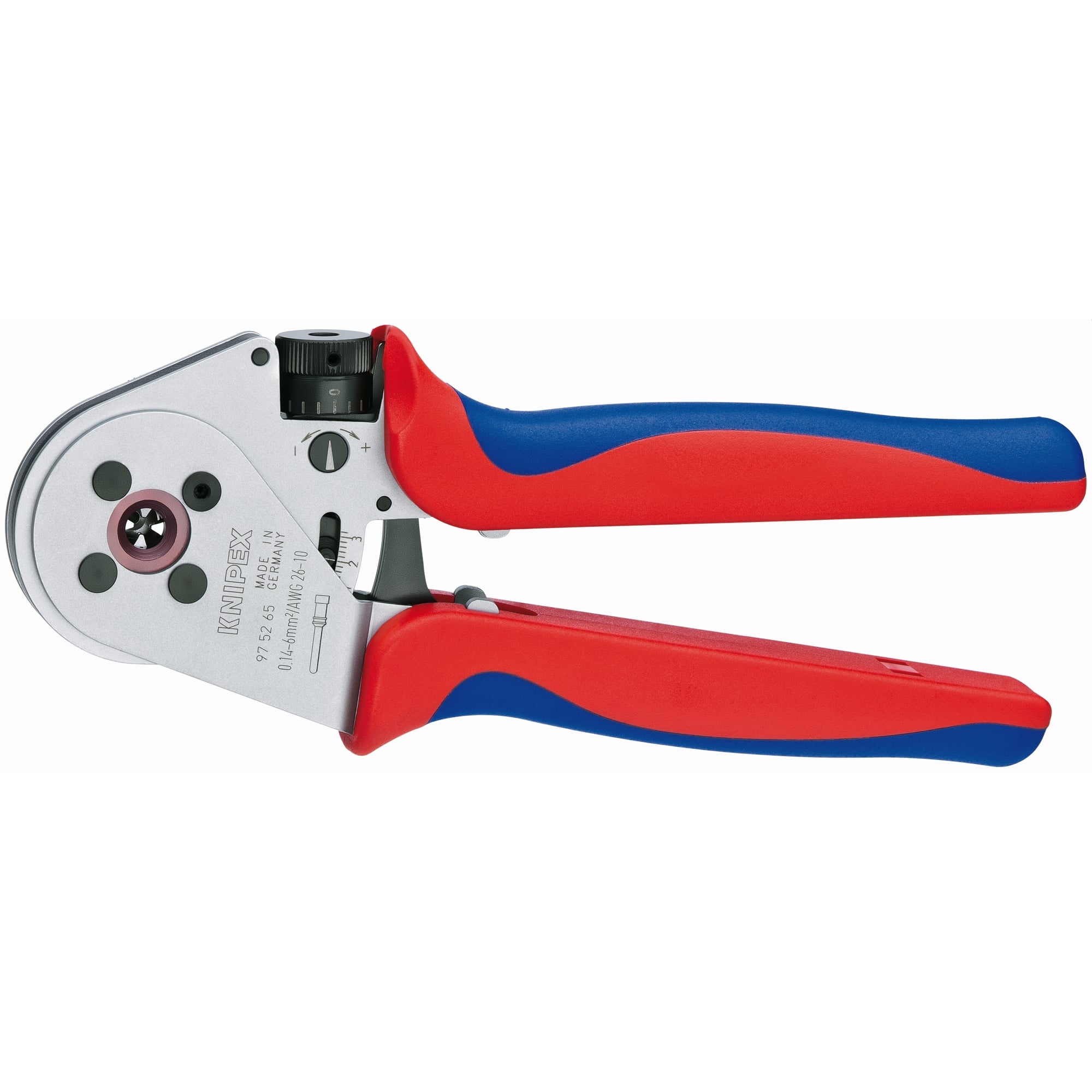 Crimping Pliers-Four Mandrel For Turned Contacts, 9 in., Multi-Component, Four-Mandrel Crimp, 1 Crimp Position