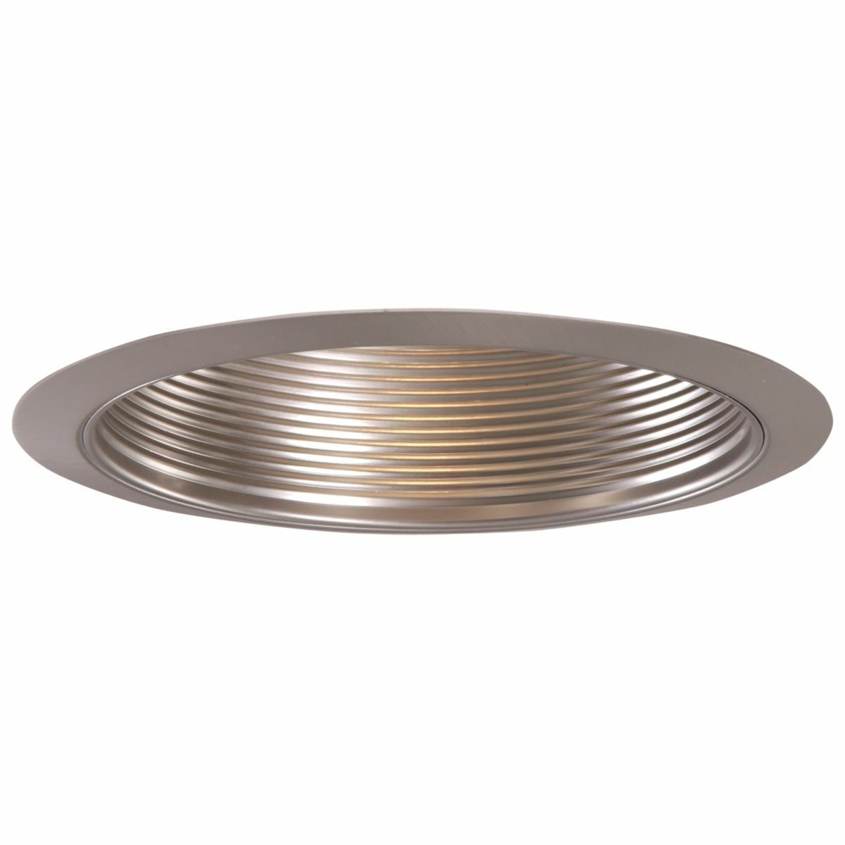 6" Trim Metal Baffle Satin Nickel Trim with Satin Nickel Baffle