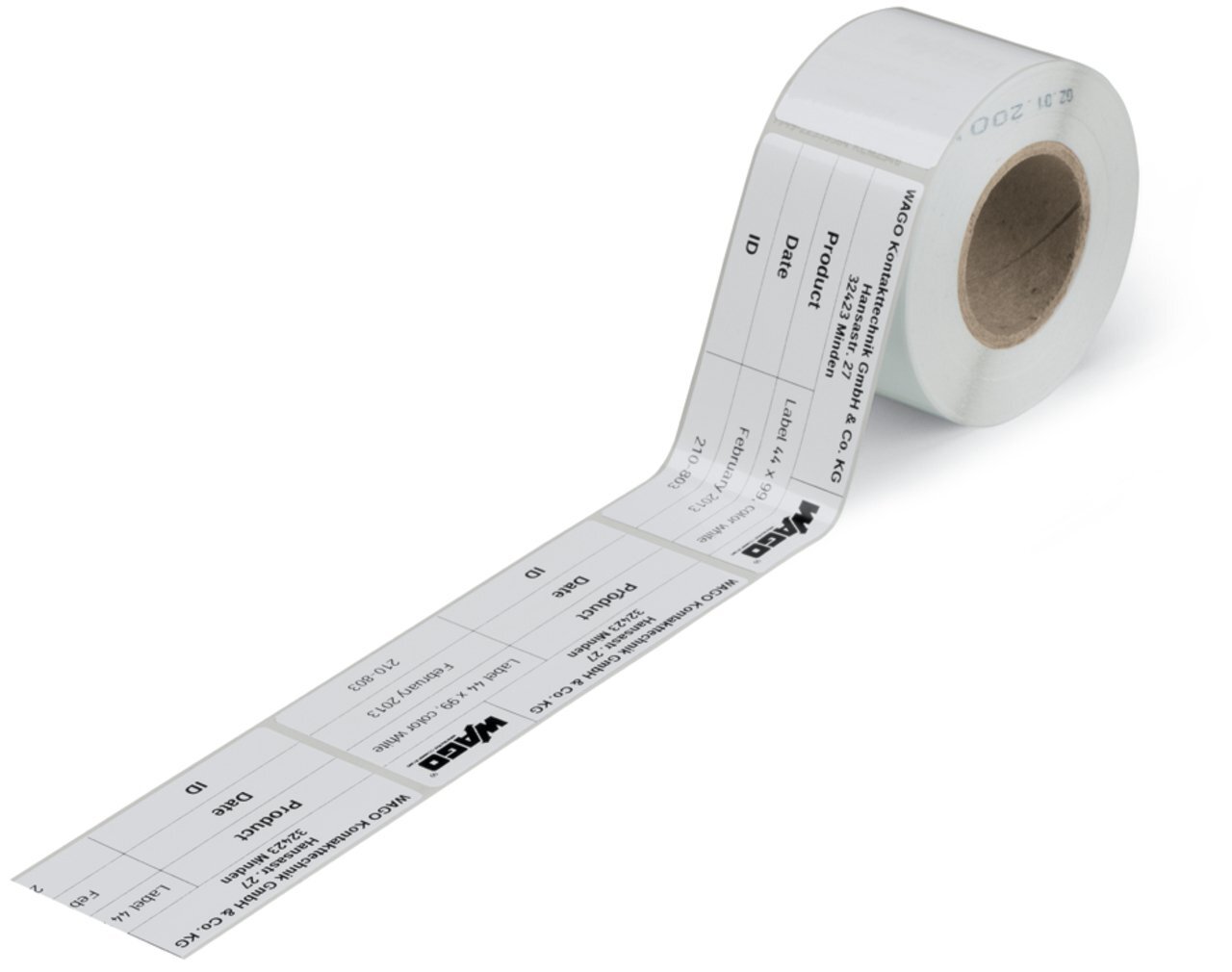 Type labels; 70 x 33 mm; white