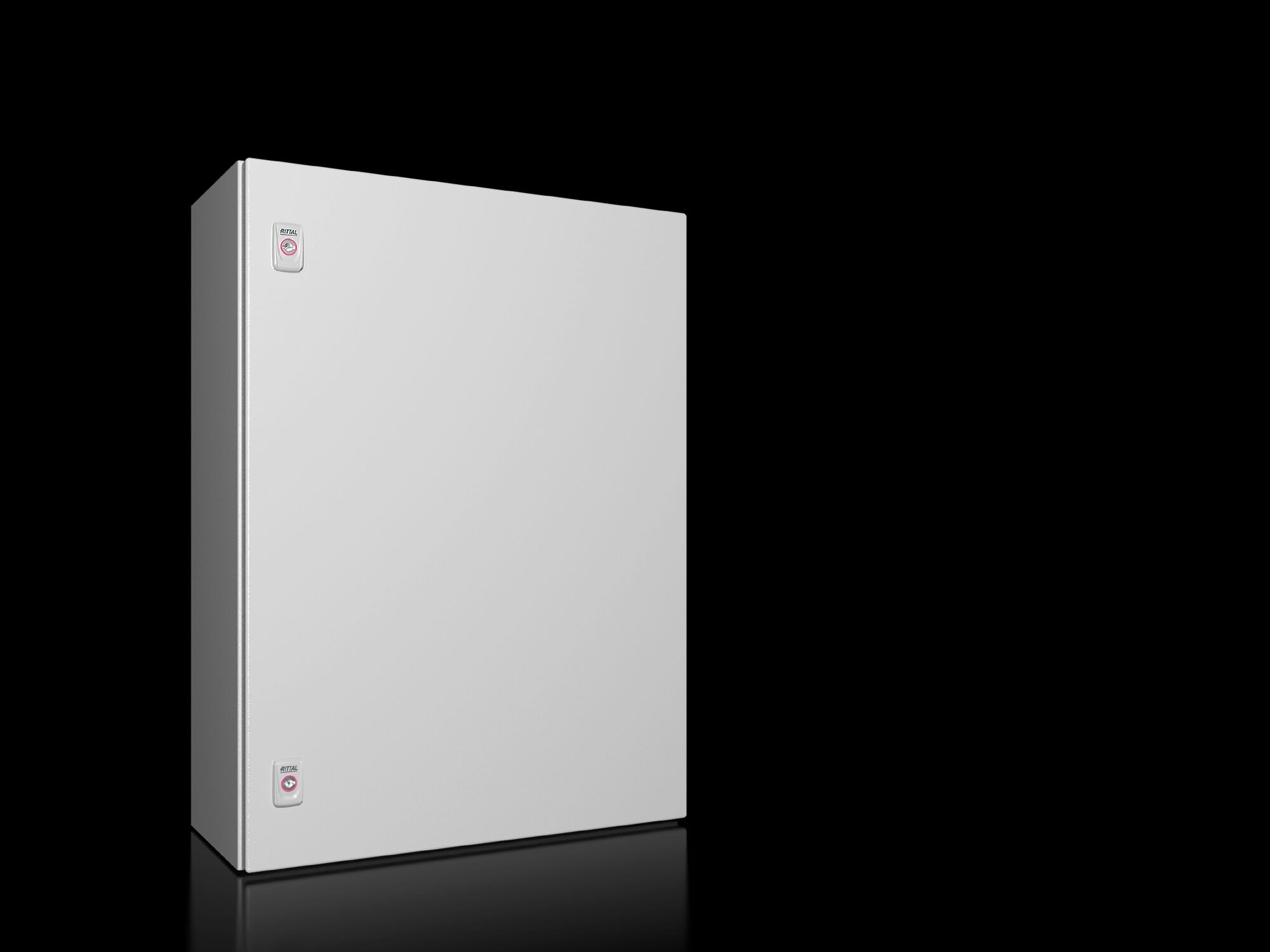 AX Compact enclosure, WHD: 600x800x250 mm, carbon steel, with mounting plate, single-door, with two cam locks