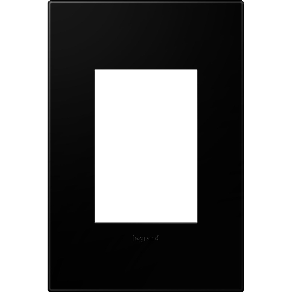 adorne 1Gang 3Module Black Ink Wall Plate