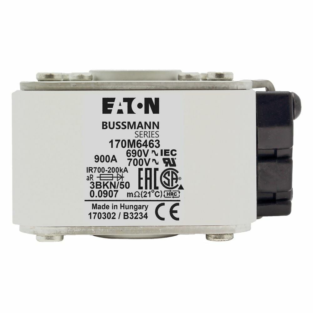 Fuse-link, high speed, 900 A, AC 690 V, size 3, aR, IEC, UL, type K indicator