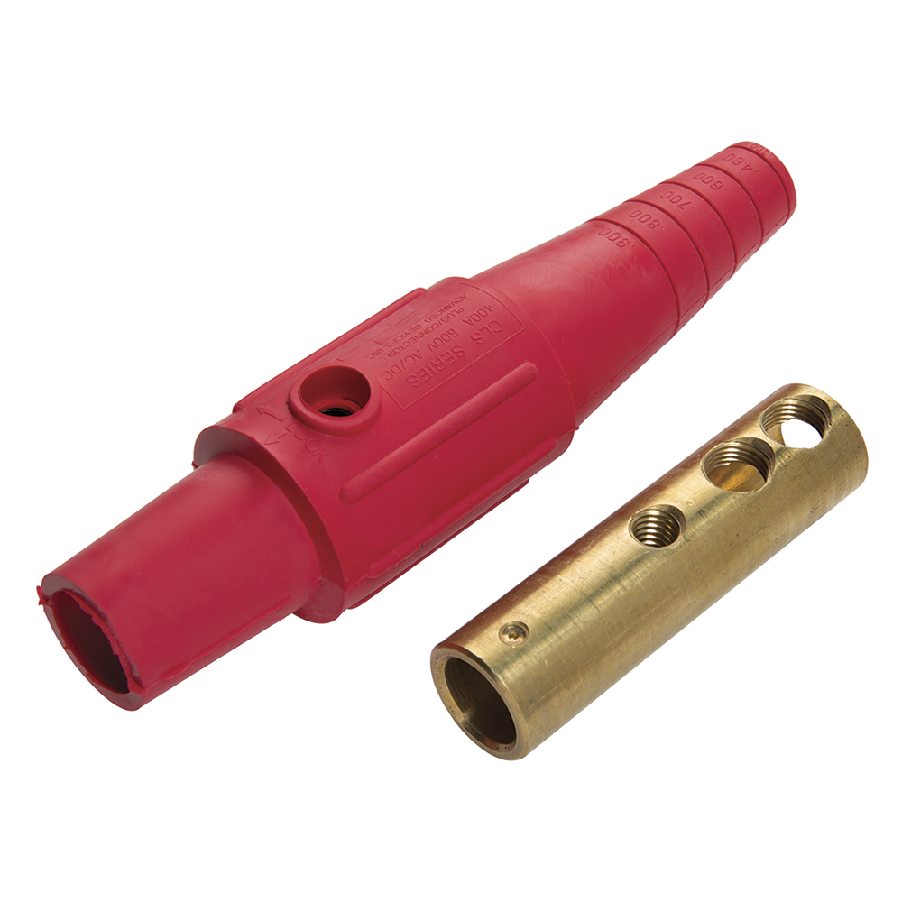 Female Cam Device Plug, 400A 600V, Red