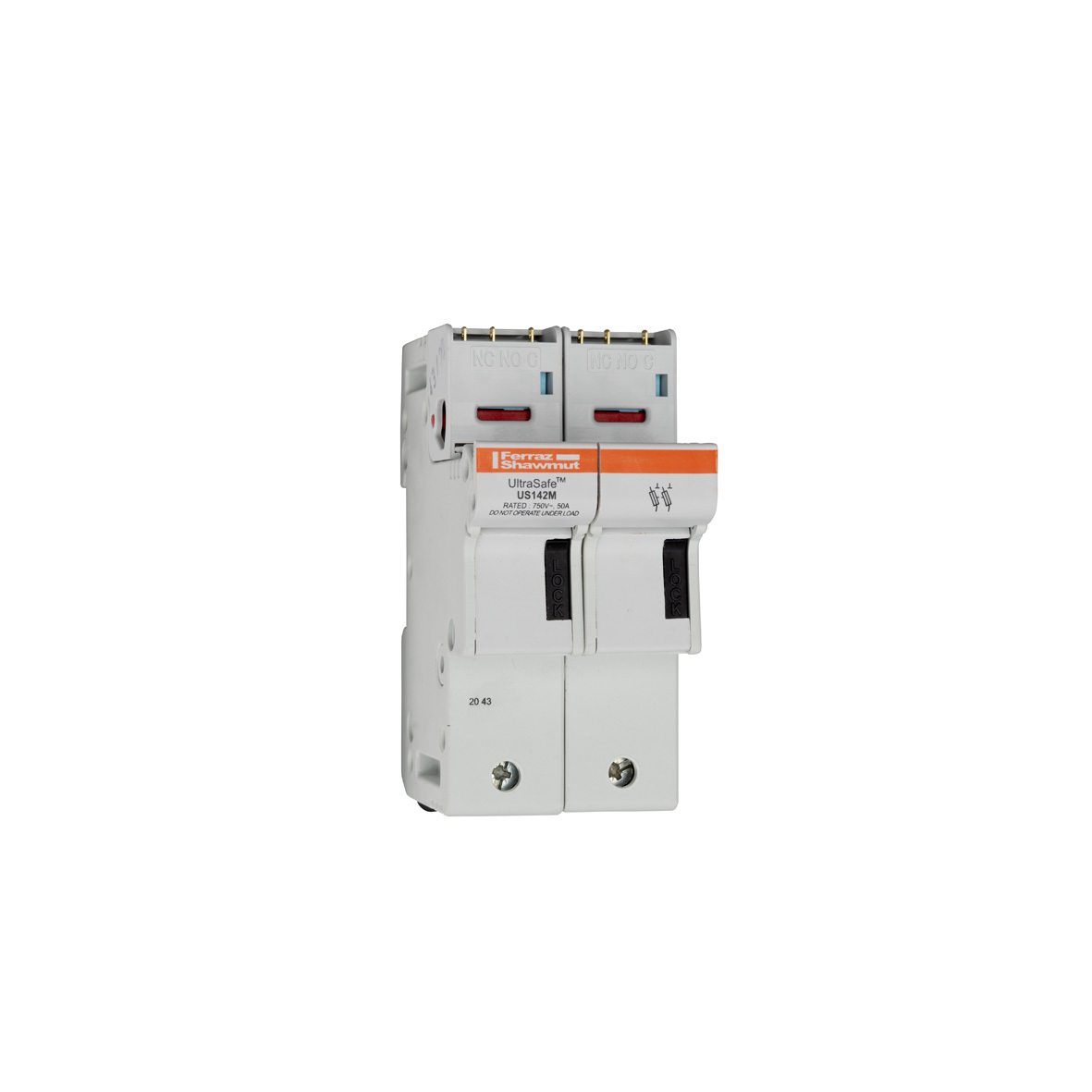 Fuse Holder 800VAC 1000VDC UL 14x51 2-Pole Microswitch IP20
