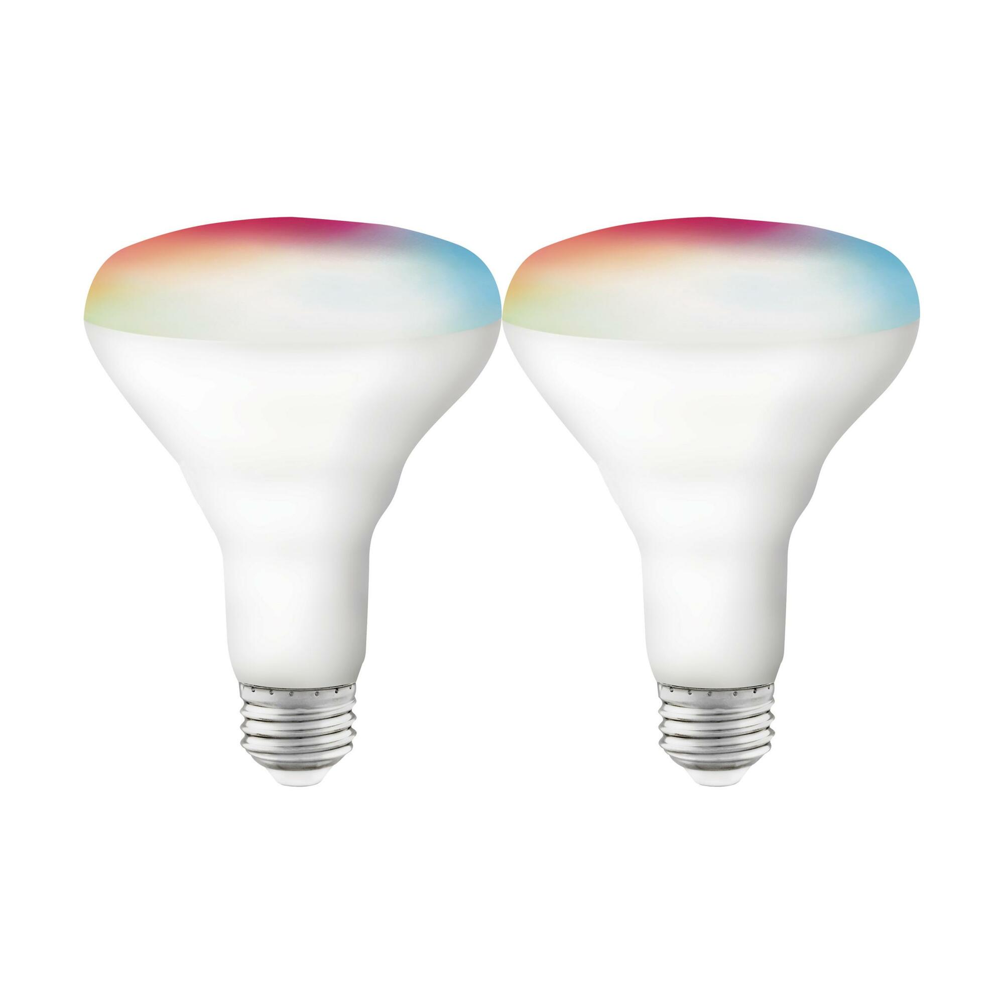 9.5 Watt - BR30 LED Lamp - RGB and Tunable White - Starfish IOT - 120 Volts - 800 Lumens - 2-Pack