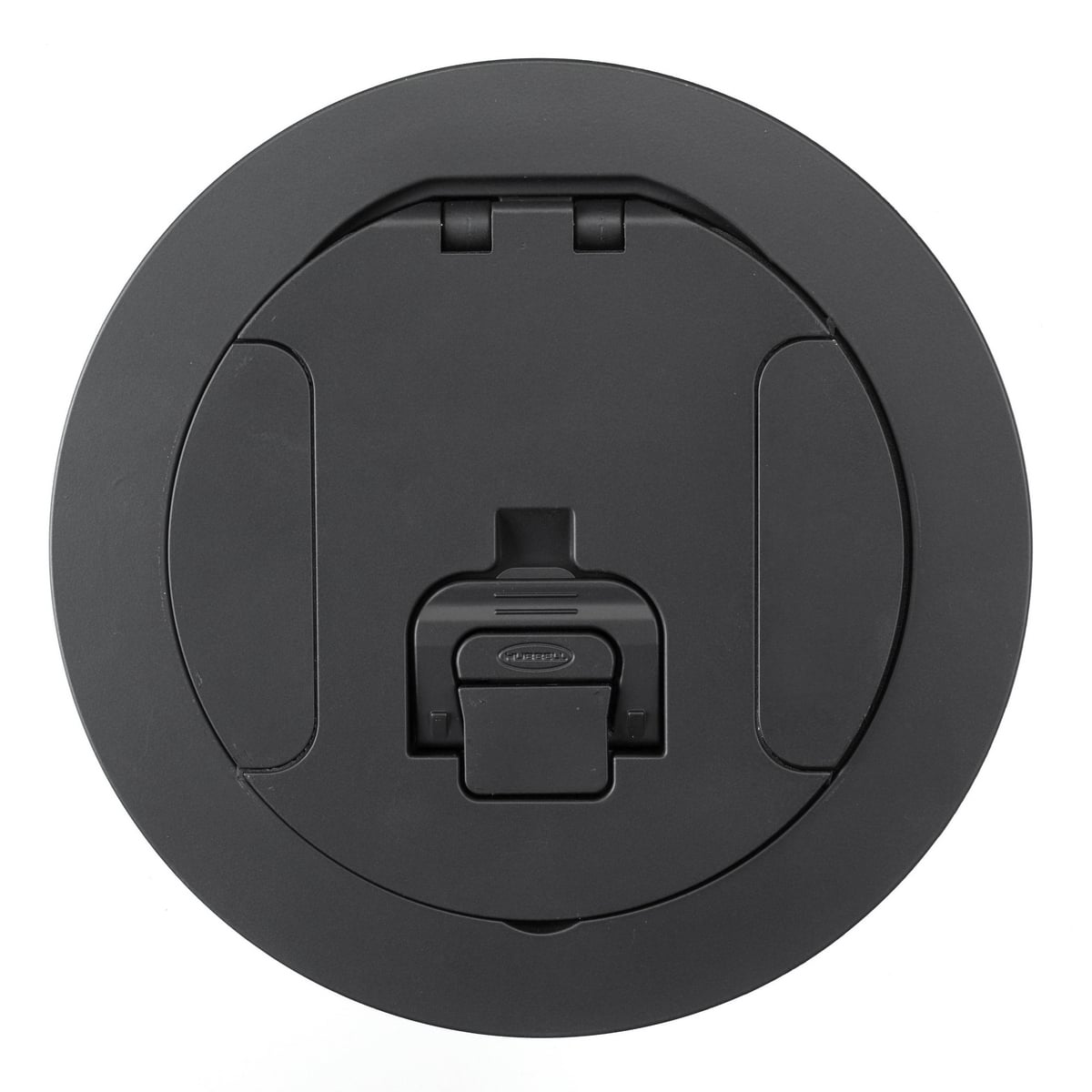 Concrete Floorboxes, Recessed, CFB2G Series, Round Cover Assembly, Black Power Coat Finish
