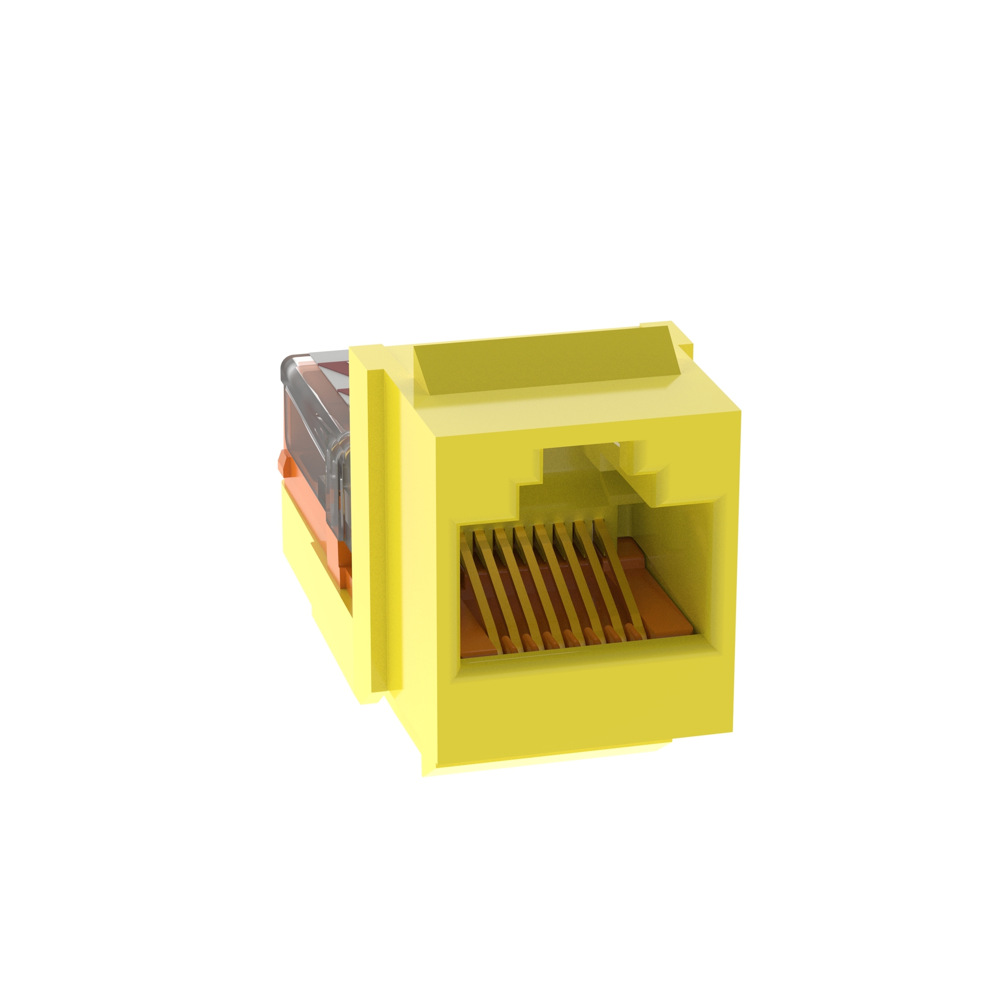 NetKey Cat 5e Leadframe Jack, Yellow