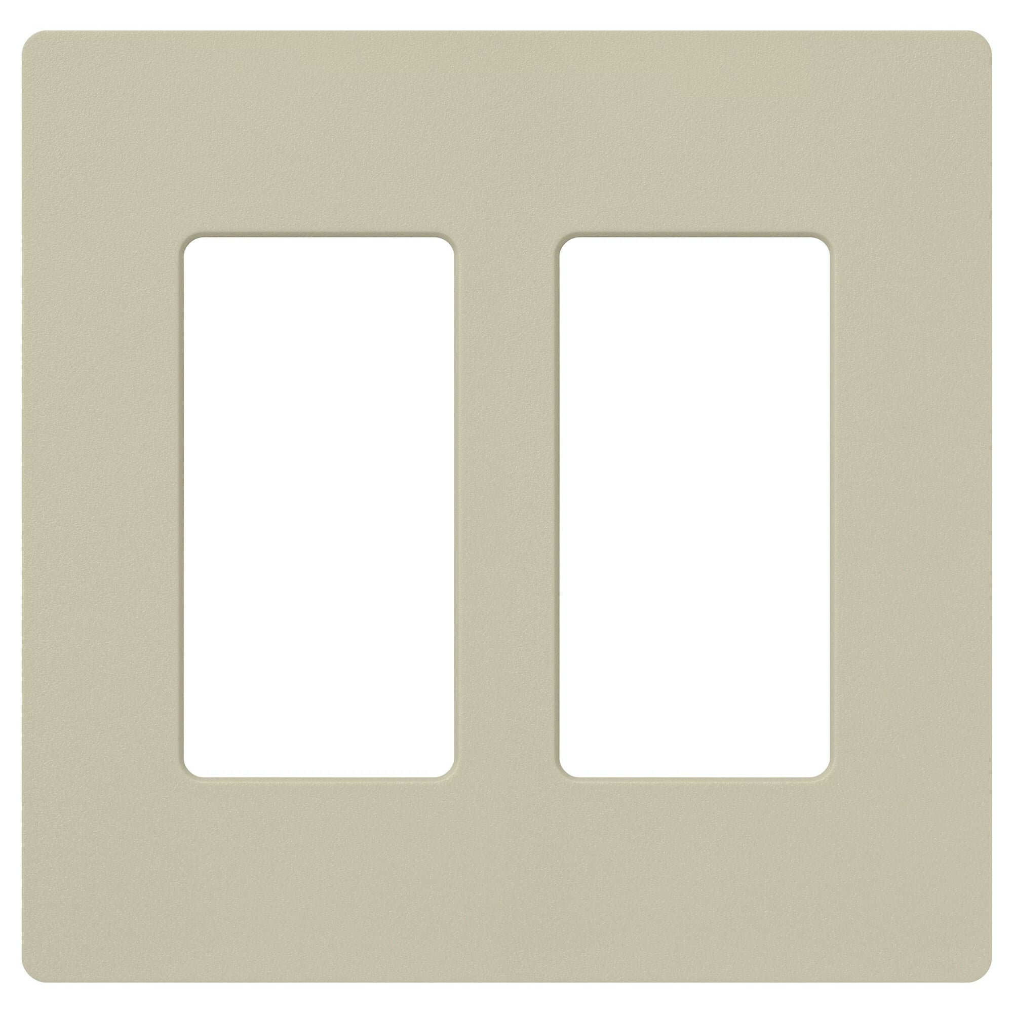 Claro Wallplate, Satin Finish, Two-gang in clay