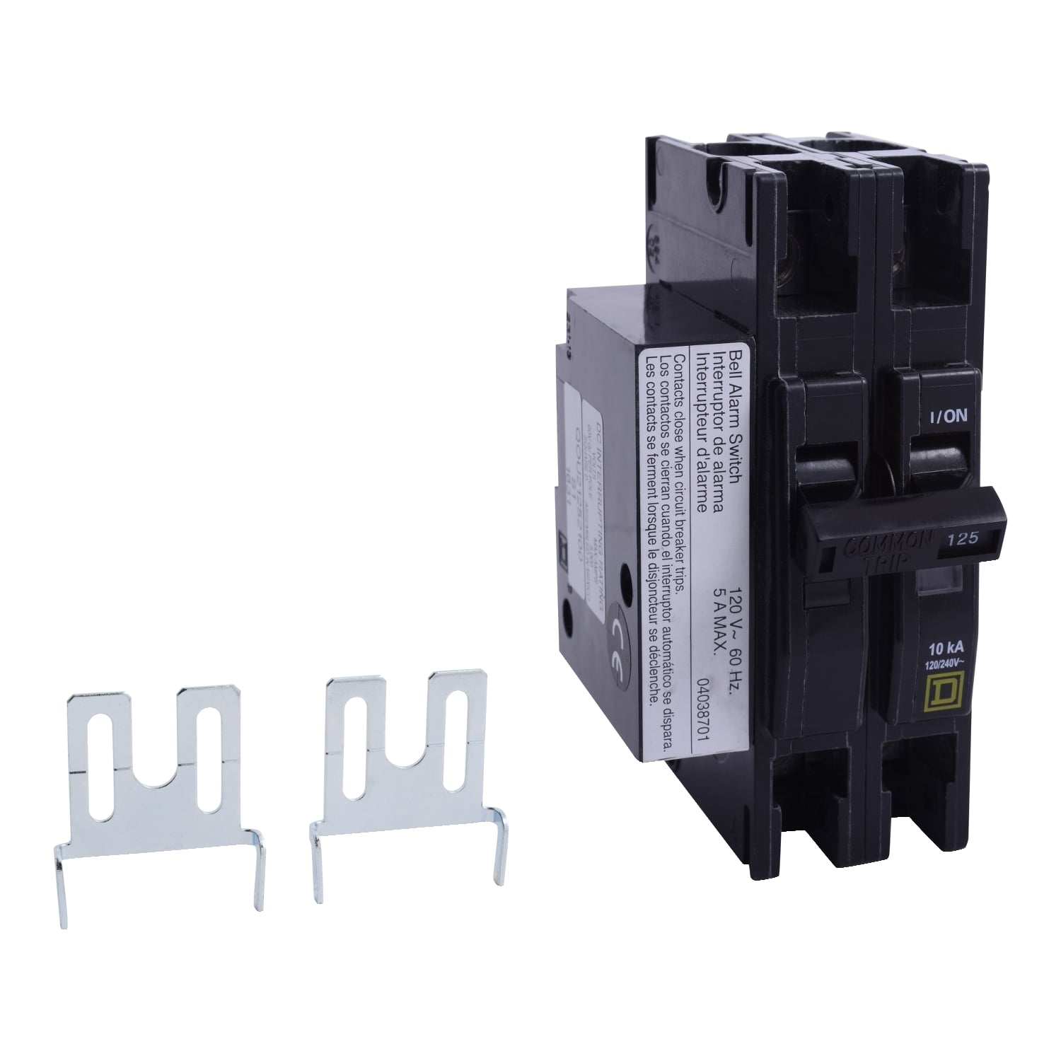 Mini circuit breaker, QOU, 30A, 2 pole, 120/240 VAC, 10kA, alarm switch