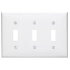 3-Gang Toggle Device Switch Wallplate, White