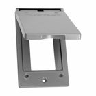 Eaton Crouse-Hinds series weatherproof self-closing cover, White, Die cast aluminum, Vertical, Single-gang, GFI devices
