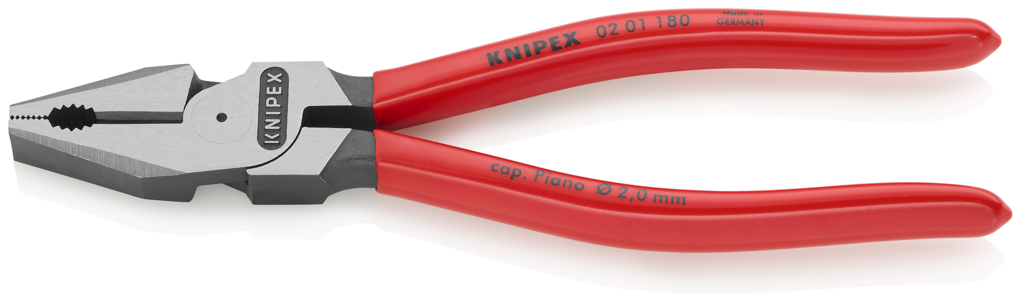 High Leverage Combination Pliers, 7 1/4 in., Plastic Coating
