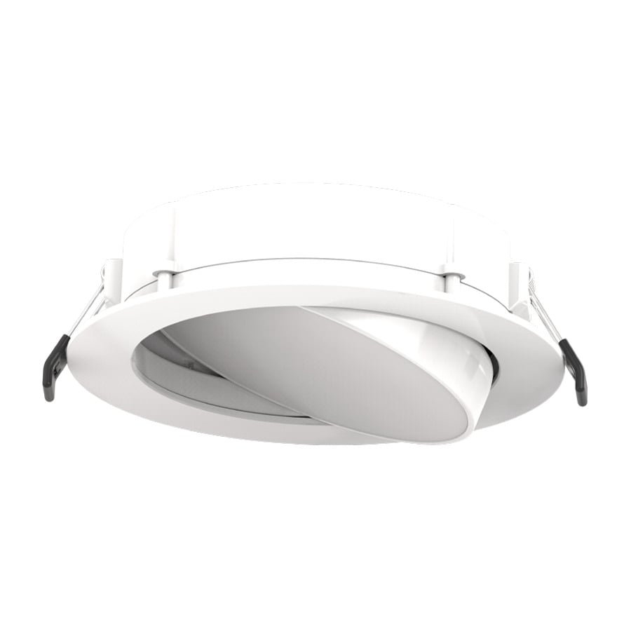 GIMBAL WAFER FA 6" ROUND 12W 950LM CRI90 5CCT 120V TRIAC SMOOTH WHITE