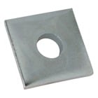 Washer, Square, Size 1-1/2 Inches x 1-1/2 Inches, Bolt Size 1/4 Inch, Thickness 1/8 Inch, Stainless Steel
