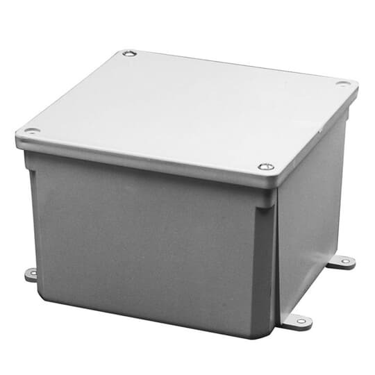 Molded Junction Box, Length 4 Inch x Width 4 Inch x Depth 6 Inch, Material PVC, Color Gray, Pack of 10