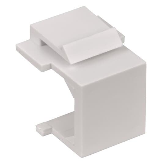 Keystone Insert, Blank Port Filler, White, for 106 Duplex Adapter