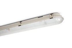 OBS74377 Vapor Tight 1B, 4 feet, 40 watts, 5000K, IP65, 120 277V, 0 10V dimmable, etched lens,canopy distribution, gray polycarbonate finish