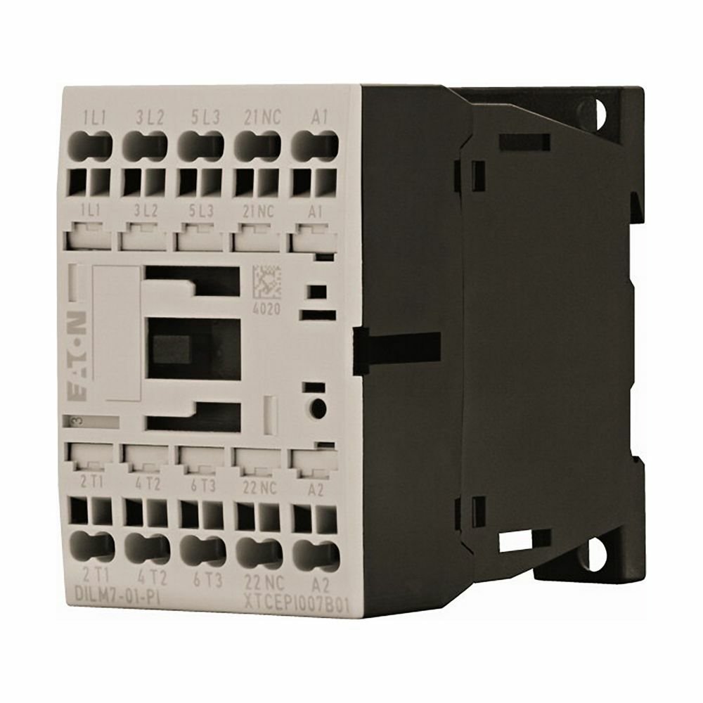 Eaton XT IEC contactor, DILM7-01(24VDC)-PI, 0NO/1NC, 7A