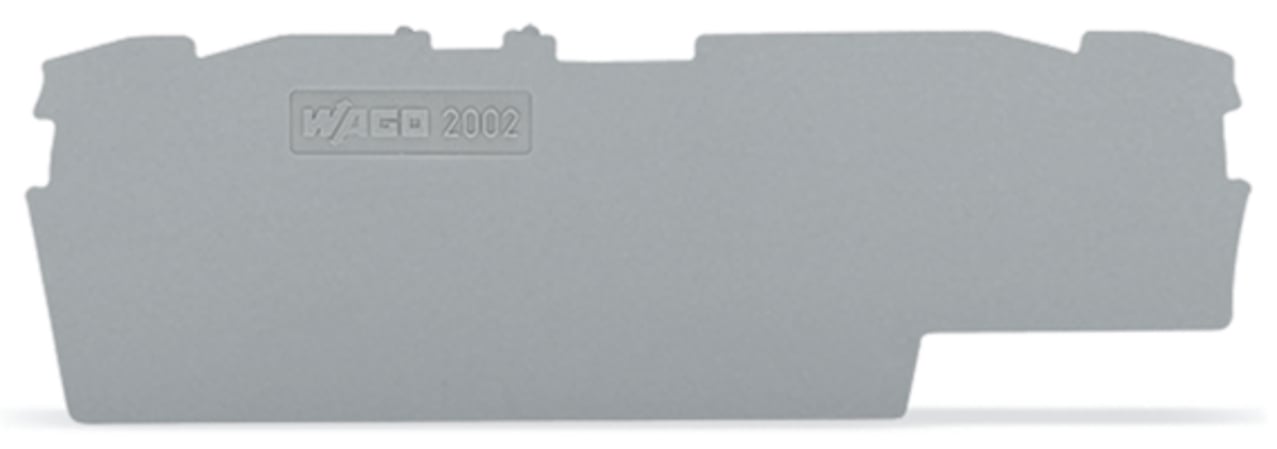 End and intermediate plate; 1 mm thick; gray