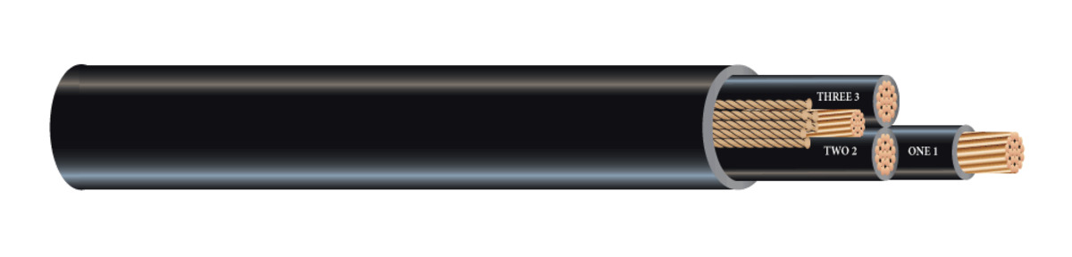 3/C CU 600V PVC THHN PVC Jacket Power Cable With Ground. Silicone Free