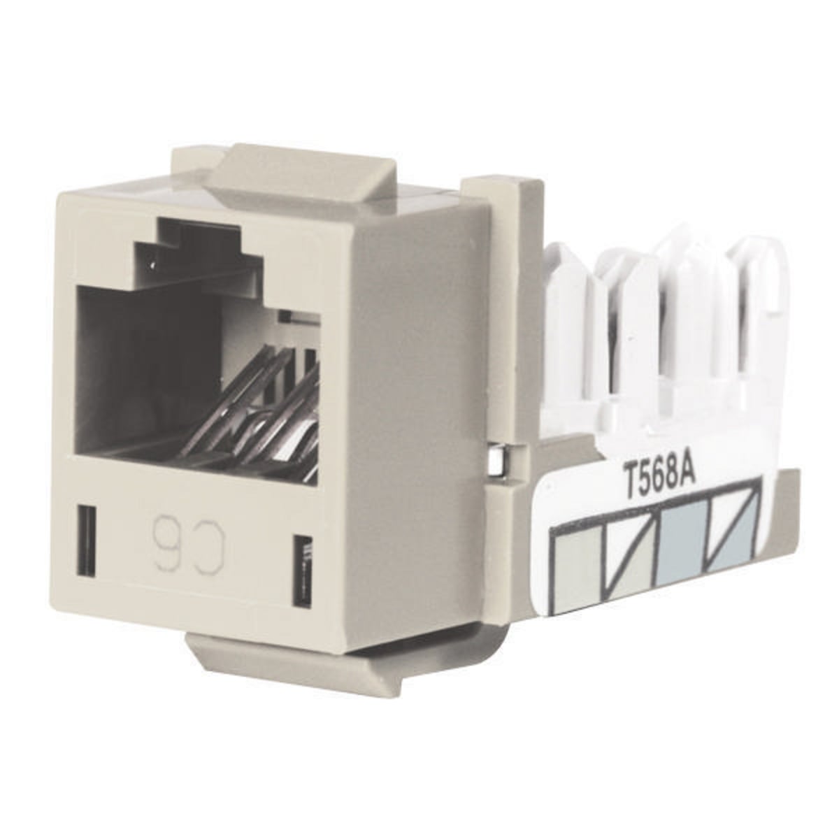 Telephone/Data, Jack, XCELERATOR, Cat 6, Office White, 25 Pack