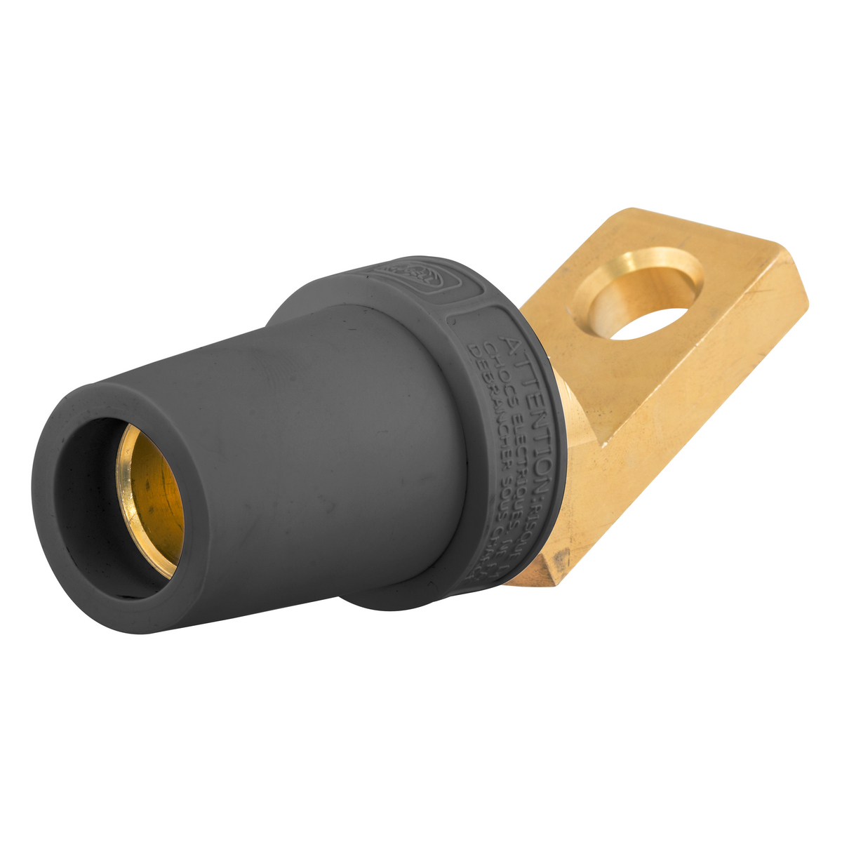 Single Pole Products, 300/400A Series,Angled Female, Offset Stud Type, Black