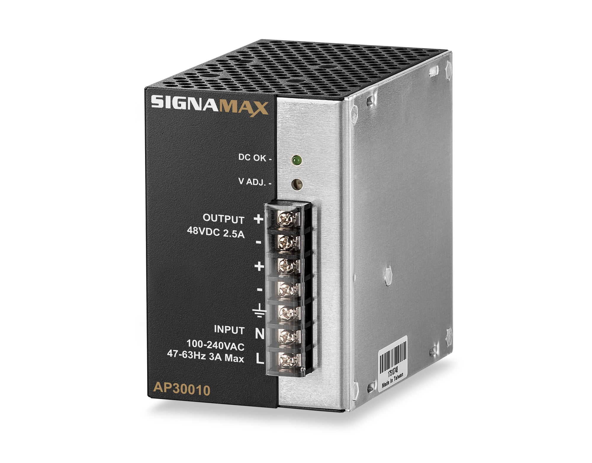 48VDC Industrial Power Supply 120W DIN-Rail Mount